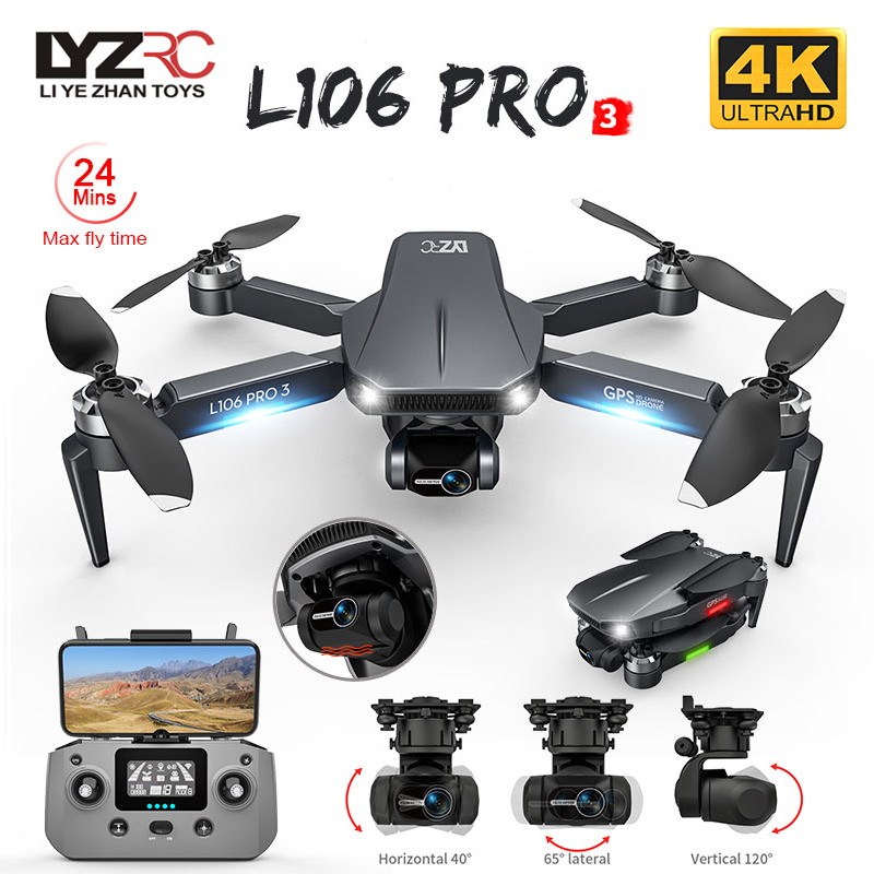L106 Pro 3 Drone 5G WIFI FPV F - Drone Gimbal 2 Axis ulasan dan harga